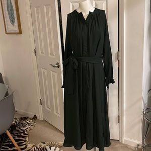 Modern Citizen Dark Green Long Sleeve Dress